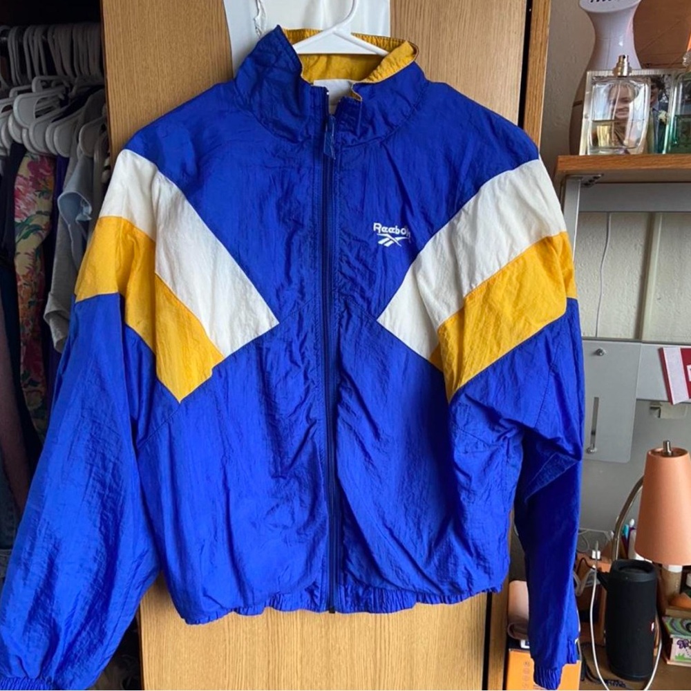 Reebok Blue and Yellow Colorblock Jacket